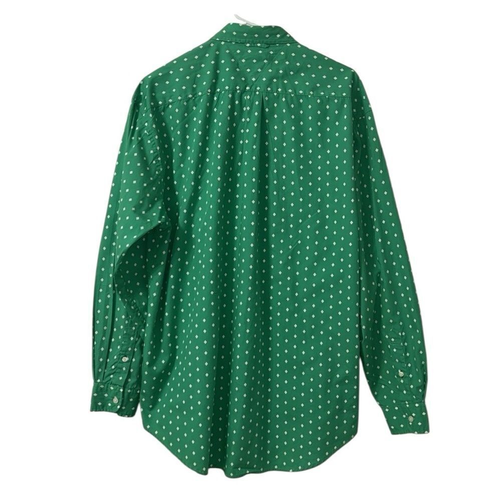 Tommy Hilfiger Green & White Printed Button Down Men’s Shirt(Size Medium) - Picture 2 of 5